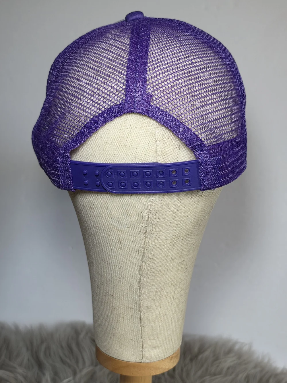 90s Inspired Woman's Purple and White Trucker Hat With Gold Glitter Accent